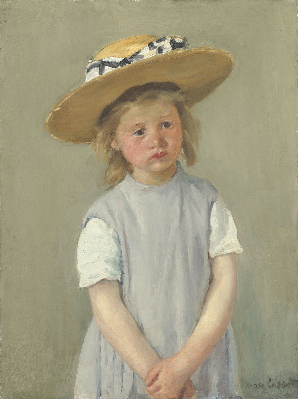 Мэри Кассат - Ребенок в соломенной шляпе